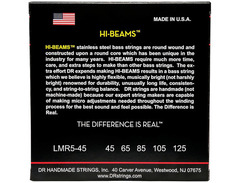 DR Strings Hi-Beams Stainless Steel 5-String Bass Strings X-Long Scale (45-65-85-105-125) image 2