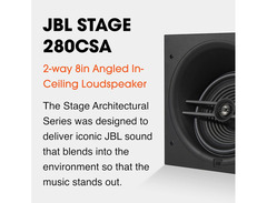 JBL Stage 280CSA Angled In-ceiling Loudspeaker image 2