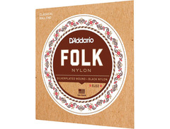 D'Addario EJ32 Folk Nylon Guitar Strings, Ball End, Silver Wound/Black Nylon Trebles image 3