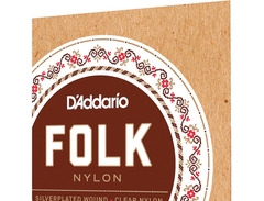 D'Addario EJ32 Folk Nylon Guitar Strings, Ball End, Silver Wound/Black Nylon Trebles image 4