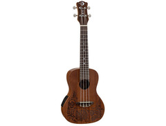 Luna Guitars Mo'o Concert Acoustic-Electric Ukulele Lizard Mahogany image 3