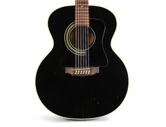 Guild 1987 JF30-12 Jumbo Black 12 String Acoustic Electric Guitar image 2