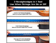 MusicNomad MN821 Tri-Beam 3 'n 1 Dual Notched Straightedge image 3