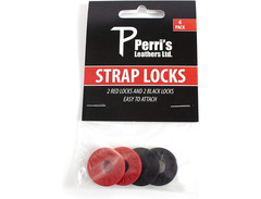 Perri's Leathers Ltd. SLK-7218 Black/Red Guitar Strap Locks image 2