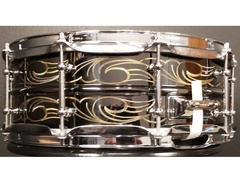 Ludwig L90BB5 90th Anniversary 5x14" Engraved Black Beauty Snare Drum image 2