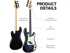 Best Choice SKY7254 Full Size Beginner 4-String E-Bass image 4