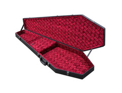 Coffin Case B-195 Bass Guitar Case Black Red image 2