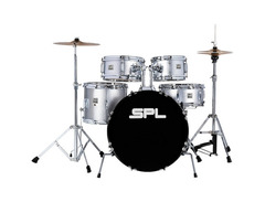 Sound Percussion Labs Junior Kicker 5-Piece Drum Set Metallic Silver image 3