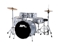 Sound Percussion Labs Junior Kicker 5-Piece Drum Set Metallic Silver image 4