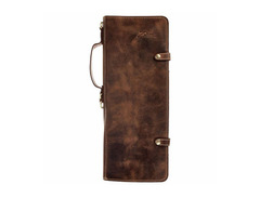 Vintage Engraved Leather Stick Bag image 2