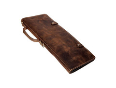 Vintage Engraved Leather Stick Bag image 3