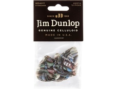 Dunlop Classic Heavy Celluloid Picks - Abalone Shell image 4