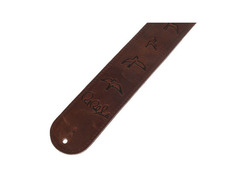 PRS Leather Birds Strap Brown image 3