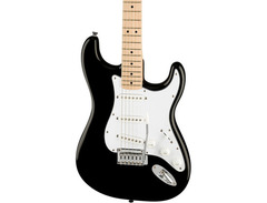 Squier Stratocaster Black Headstock image 3