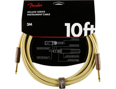 Fender Deluxe 10ft Straight Instrument Cable, Tweed image 3