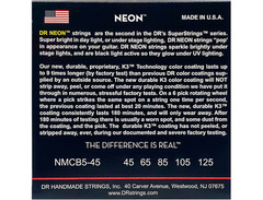 Dr Strings Hi-Def Neon Multi-Color Coated Medium 5-String Bass Strings image 2