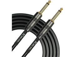 Kirlin 22Awg Instrument Cable, Carbon Black, 1/4" Straight To Straight 10 Ft. image 2