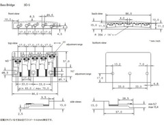 Schaller 3D-5 5-string Bass Bridge image 2