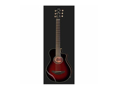 Yamaha APXT2-DRB 3/4 Acoustic/Electric Cutaway Guitar Dark Red Sunburst image 2