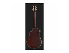 Yamaha APXT2-DRB 3/4 Acoustic/Electric Cutaway Guitar Dark Red Sunburst image 3