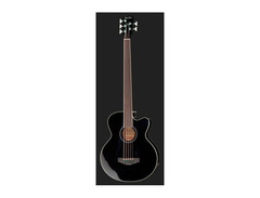 Harley Benton B-35BK-FL Fretless Acoustic Bass image 2