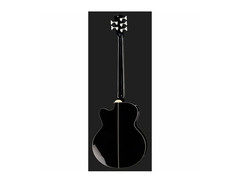 Harley Benton B-35BK-FL Fretless Acoustic Bass image 3