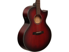 Schecter Guitar Research Orleans Stage Acoustic-Electric Guitar Vampyre Red Burst image 2