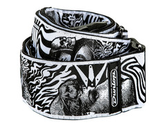 Dunlop I Love Dust Guitar Strap Skulls Black White image 2