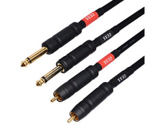 CESS-112-1f RCA to 1/4" TS Audio Patch Cable image 2