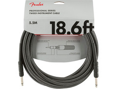 Fender Professional Series Straight To Straight Instrument Cable 18.6 Ft. Gray Tweed image 2