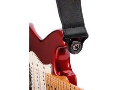 D'Addario Comfort Leather Auto Lock Guitar Strap Black 2.5" image 4
