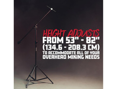 Rok-It Tripod Studio Boom Mic Stand with Mini Boom image 2