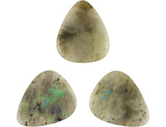 Exotic Plectrums Handmade Ultra Heavy Gauge Labradorite Stone Pick image 2