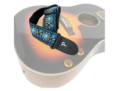 Perri's Geo Floral Jacquard 2 Inch Blue Guitar Strap image 4