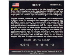 DR Strings NGB-45 Coated Nickel Bass Guitar Strings, Medium image 2