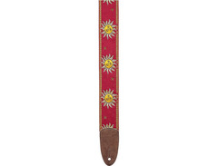 Levy's Leathers MPJG-RED-BLK Polyester/Vinyl Guitar Strap, Red image 2