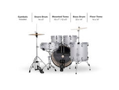 Ludwig Silver 5-Piece Kit image 2