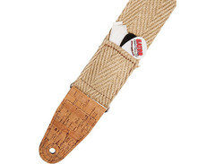 Levy's MH8P 2 inch Wide Hemp Guitar Strap Natural image 3