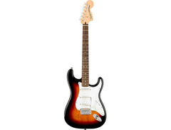 Squier Stratocaster Electric Guitar (Sunburst) image 3