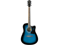 Ibanez V70CE Acoustic Electric Guitar Blue Sunburst image 3