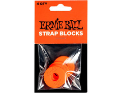 Ernie Ball Rubber Strap Blocks (Black + Red) image 2