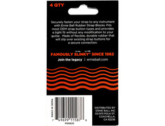 Ernie Ball Rubber Strap Blocks (Black + Red) image 3