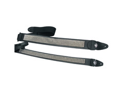 LM Products Studded Leather Guitar Strap Black 3 in. image 2