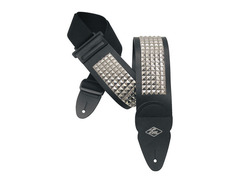 LM Products Studded Leather Guitar Strap Black 3 in. image 3