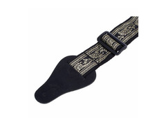 Get'm Get'm Rock'N'Roll Blk&Gld Brocade 2" Guitar Straps image 3