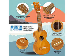 Mahalo Kahiko Series Mk1 Soprano Ukulele Transparent Brown image 2