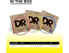 DR Strings Hi-Def NEON Blue Coated Medium (11-50) Electric Guitar Strings image 4