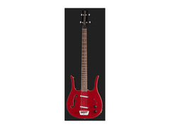 Danelectro Red Hot Longhorn Semi-hollowbody Bass Guitar image 2