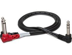 Hosa STP-201RR Right-angle 1/4" TRS Male to Dual Right-Angle 1/4" TS Male - 1m image 2
