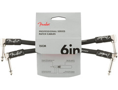 Fender Professional Series Angled to Angled Instrument Cable - 6 inch Black image 2